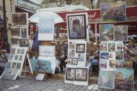 Monmartre Artist Working On Place du Tertre II Fine Art Print