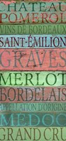 Bordeaux Wines Fine Art Print
