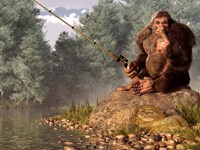 Squatch Fishing Fine Art Print