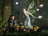 The Knight And The Faerie Fine Art Print