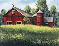 Red Barn Summer 1 Fine Art Print