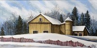 Yellow Barn Winter 2 Fine Art Print