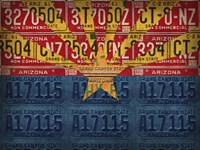 Arizona State Flag License Plates Fine Art Print
