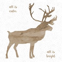 Natural Reindeer F Fine Art Print