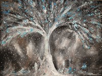 Birches with Blue Birds Fine Art Print