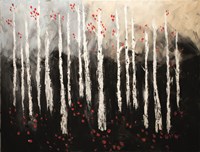 Little Red Birch Forest Fine Art Print