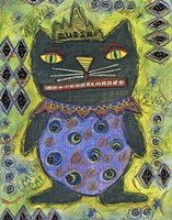 Black Cat Queen Fine Art Print