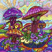 Pop Art - Mushrooms Fine Art Print