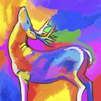 Pop Art - Deer 2 Fine Art Print