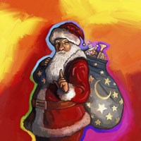 Pop Art Santa Fine Art Print