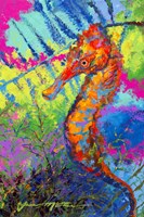 Miniature Majesty of the Ocean - Orange Caribbean Longsnout Seahorse Fine Art Print