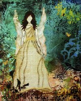 Angel In The Garden Fine Art Print