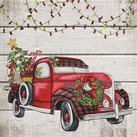 Vintage Christmas Truck-A Fine Art Print
