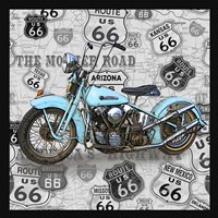 Vintage Motorcycles on Route 66-E Fine Art Print