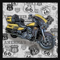 Vintage Motorcycles on Route 66-F Fine Art Print