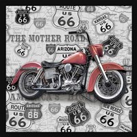 Vintage Motorcycles on Route 66-I Fine Art Print