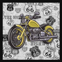 Vintage Motorcycles on Route 66-5 Framed Print