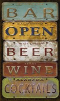License Plates - Bar Framed Print