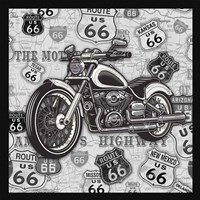 Vintage Motorcycles on Route 66-11 Fine Art Print