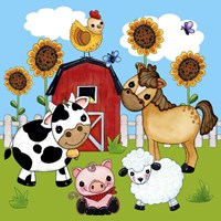 Farm Animal Scene Fine Art Print