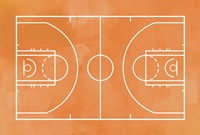 Basketball Court Orange Paint Background Fine Art Print