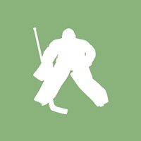 Hockey Player Silhouette - Part II Framed Print
