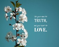 Use Your Mind For Truth - Flowers on Branch Color Fine Art Print