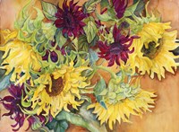 Nodding Heads Sunflowers Fine Art Print