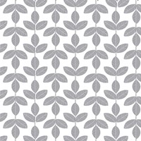 Allover Leaf Pattern Grey Fine Art Print