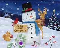 Hot Chocolate Snowman Fine Art Print