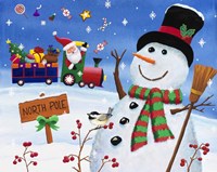 Noth Pole Snowman Fine Art Print