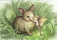 Fairy Prince With Bunny Fine Art Print