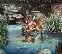 Sharing the Water Fine Art Print