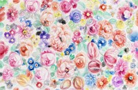 Festive Flower Patterns III Fine Art Print