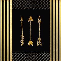 Black & Gold - Feathered Fashion Arrow Framed Print