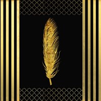 Black & Gold - Feathered Fashion Fine Art Print
