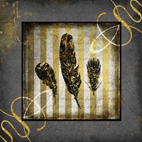 Black & Gold - Feathers Fine Art Print