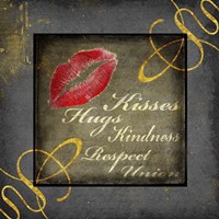 Gold First Comes Love 2 Fine Art Print