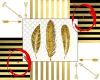Gold Love Feathers Fine Art Print