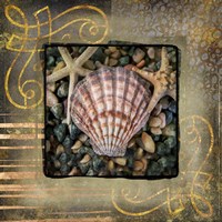 Gold Sea Scape 2 Framed Print