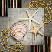 Gold Sea Scape 4 Fine Art Print