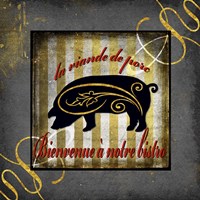 Gold Welcome To Our Bistro Fine Art Print