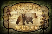 Welcome - Lodge Black Bear 2 Fine Art Print