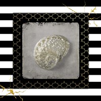 Golden Sea With Stripes 2 Fine Art Print