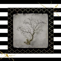 Golden Sea With Stripes 4 Fine Art Print