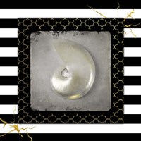 Golden Sea With Stripes 5 Fine Art Print