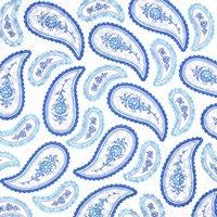 Camo Paisley 4 Blue 3 Fine Art Print