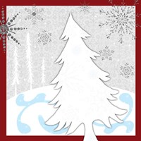Christmas Snowman Tree Fine Art Print
