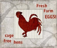 Decorative Pattern Farm Fresh Chicken Fine Art Print