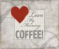 Decorative Pattern Love Coffee Fine Art Print